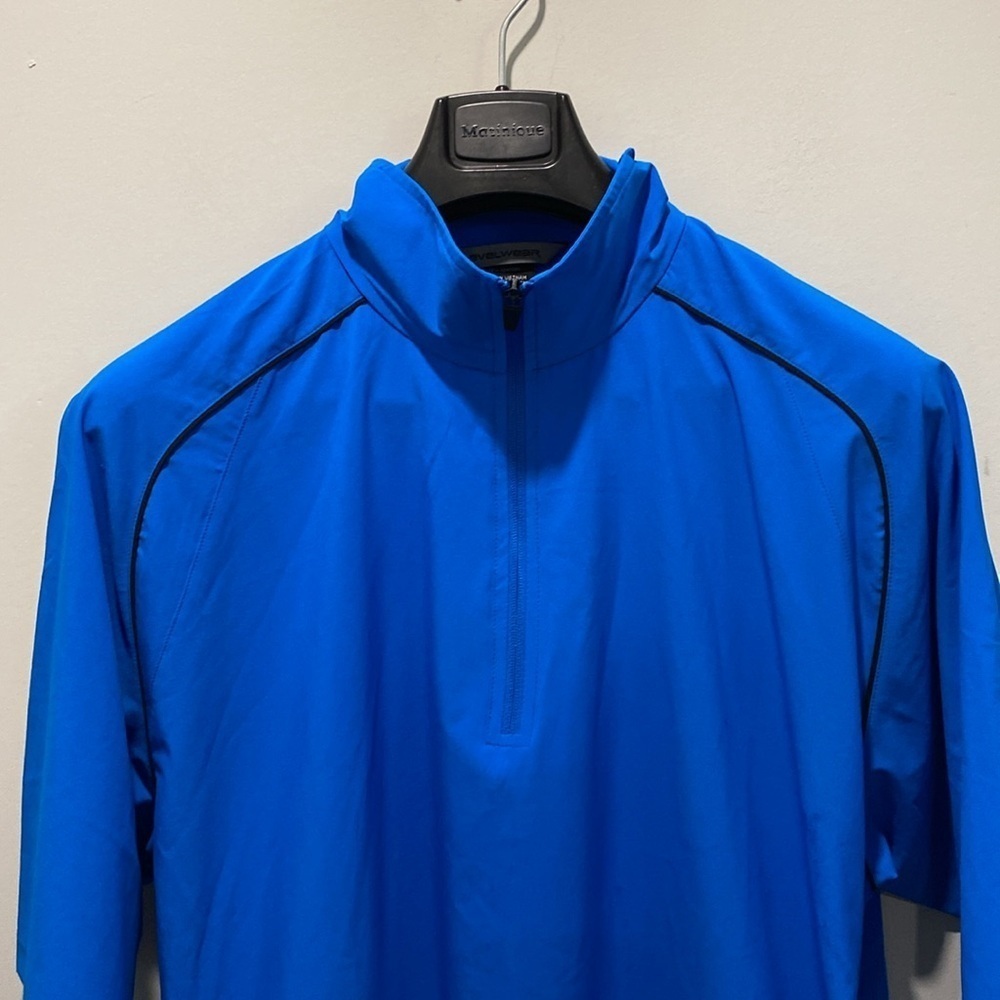 Level Wear Blue zip Long Sleeve Pullover Size large with Pockets - Picture 9 of 14
